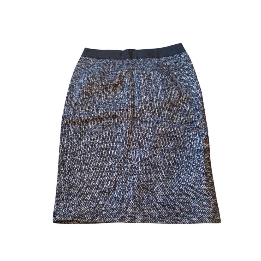 Boden Petite Wool Pencil Skirt Size 2 Textured Black Gray Fully Lined EUC